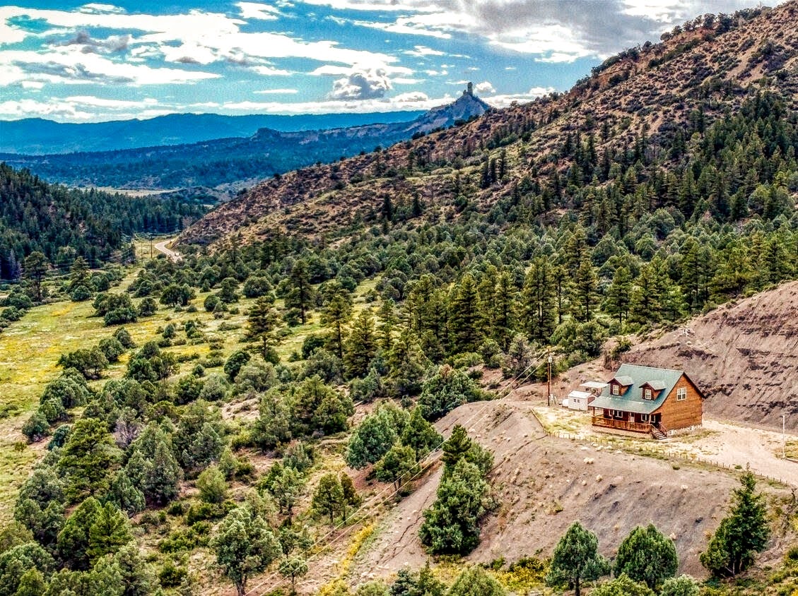 Summer afternoon · Chimney Rock on the skyline